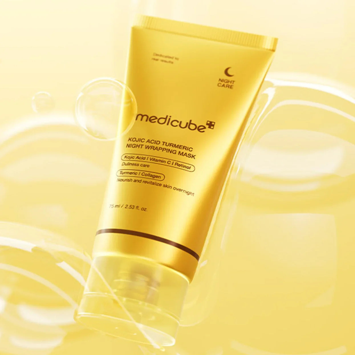 medicube Kojic Acid Kurkumová nočná zábalová maska